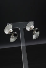 Load image into Gallery viewer, Tempest Designs Twisted S Shape w/ Two Little Pearls Earrings