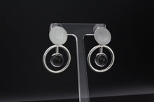 Load image into Gallery viewer, Tempest Designs Disc Hoop & Resin Ball Contemporary Earrings