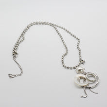Load image into Gallery viewer, Nour London Bead Chain White Resin Pendant Necklace
