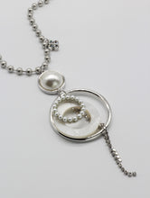 Load image into Gallery viewer, Nour London Bead Chain White Resin Pendant Necklace
