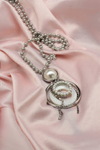 Load image into Gallery viewer, Nour London Bead Chain White Resin Pendant Necklace
