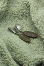 Load image into Gallery viewer, Nour London Green Oval Drop Resin Earrings

