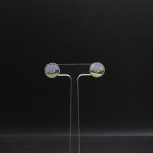 Load image into Gallery viewer, Tempest Designs Circle w/ dyed Shell Earrings
