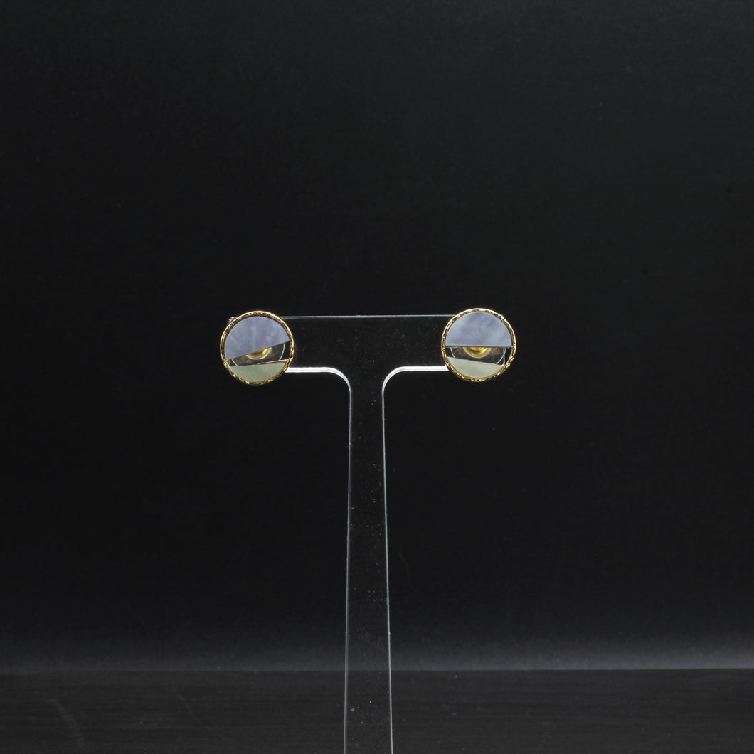 Tempest Designs Circle w/ dyed Shell Earrings