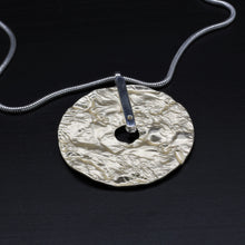 Load image into Gallery viewer, Tempest Designs Textured Disc Pendant Necklace
