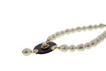 Load image into Gallery viewer, Nour London Disc Drop Pearl Necklace
