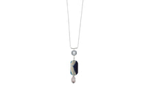 Load image into Gallery viewer, Nour London Natural Stone Pearl Slider Necklace
