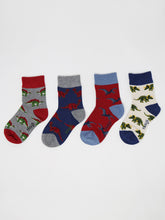 Load image into Gallery viewer, Thought Extinct Bamboo Organic Cotton Blend 4 Pack Baby Socks Gift Box
