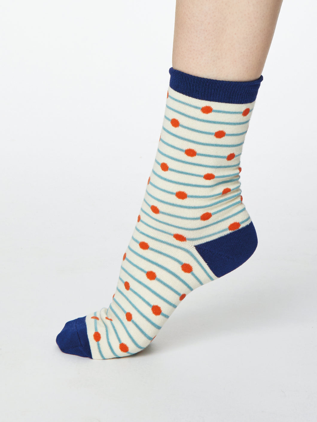 Thought Hope Bamboo Cream Spot Socks